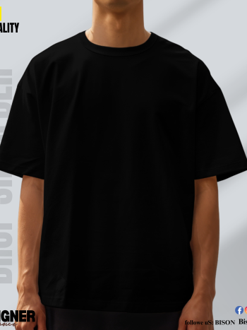 Black Fresh Drop Shoulder