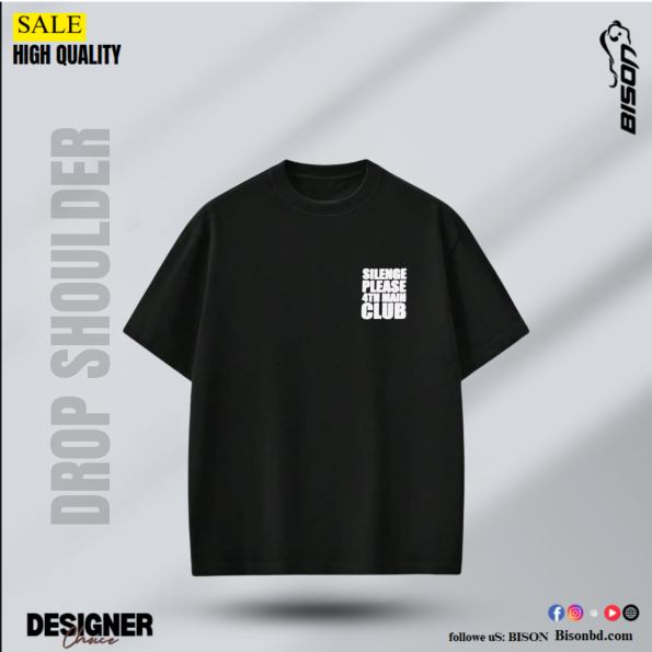 Silence Premium Drop Shoulder Black